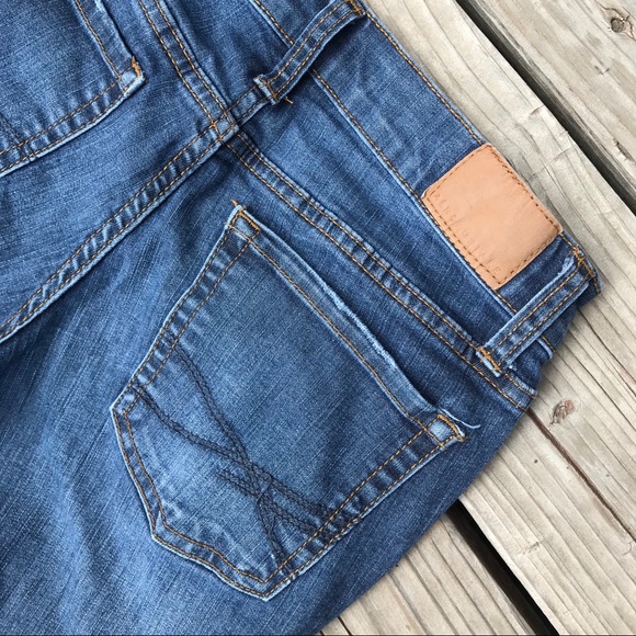 Aeropostale Distressed Blue Jeans Skinny Leg Cropped Denim Pants Size 4S 4 Short - Picture 7 of 8